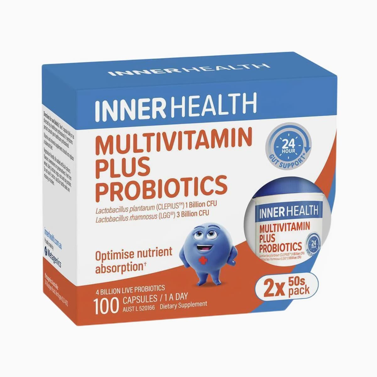 Inner Health Multivitamin Plus Probiotic 100 Capsules