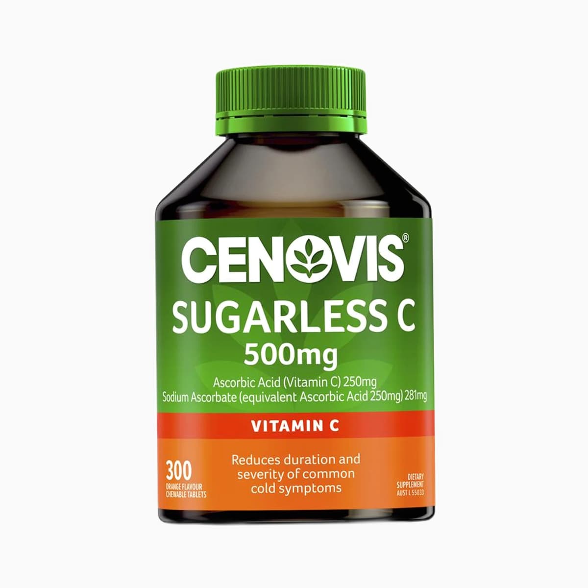Cenovis Sugarless C 500mg 300 Orange Chewable Tablets