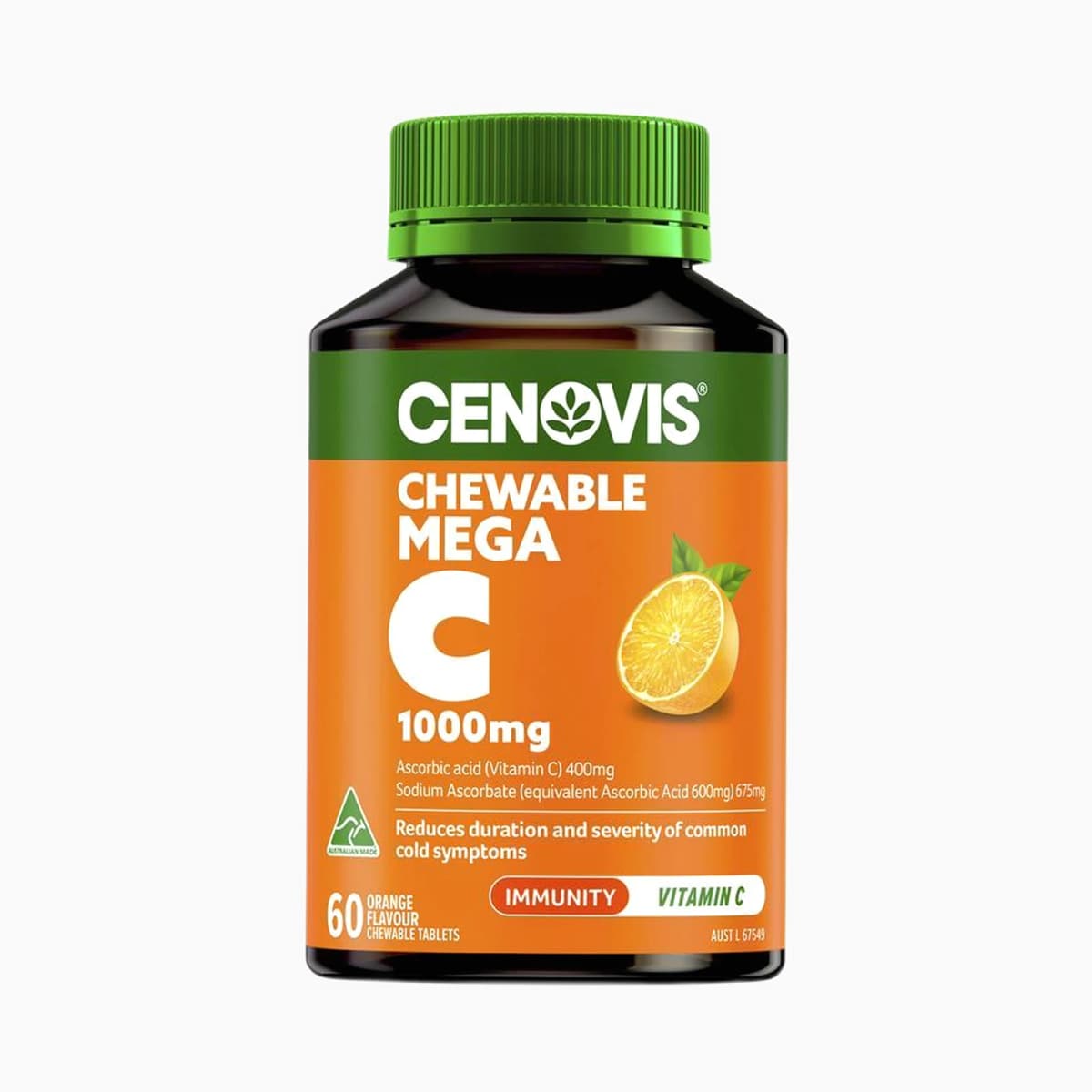 Cenovis Mega C 1000mg Chewable Orange Flavour 60 Tablets