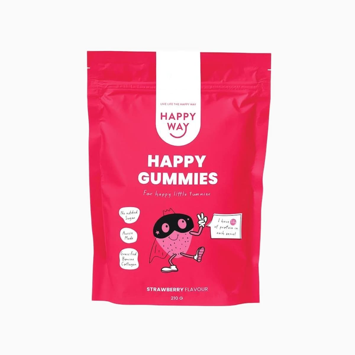 Happy Way Strawberry Flavour Gummies Mix 210g