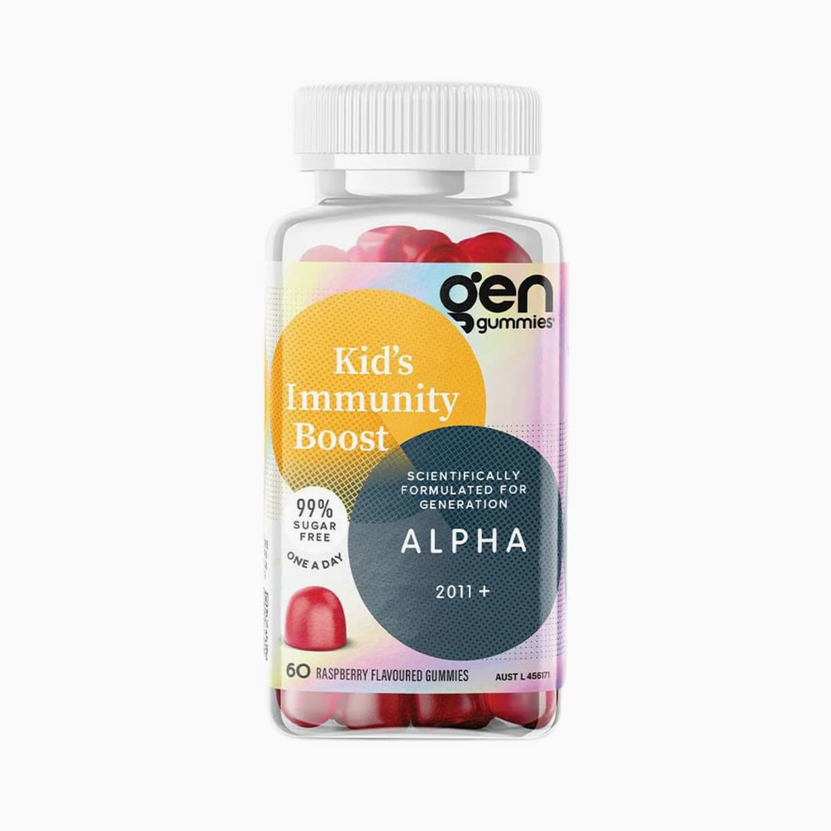 GEN Alpha Gummies Kid's Immunity Boost Raspberry 60 Pack