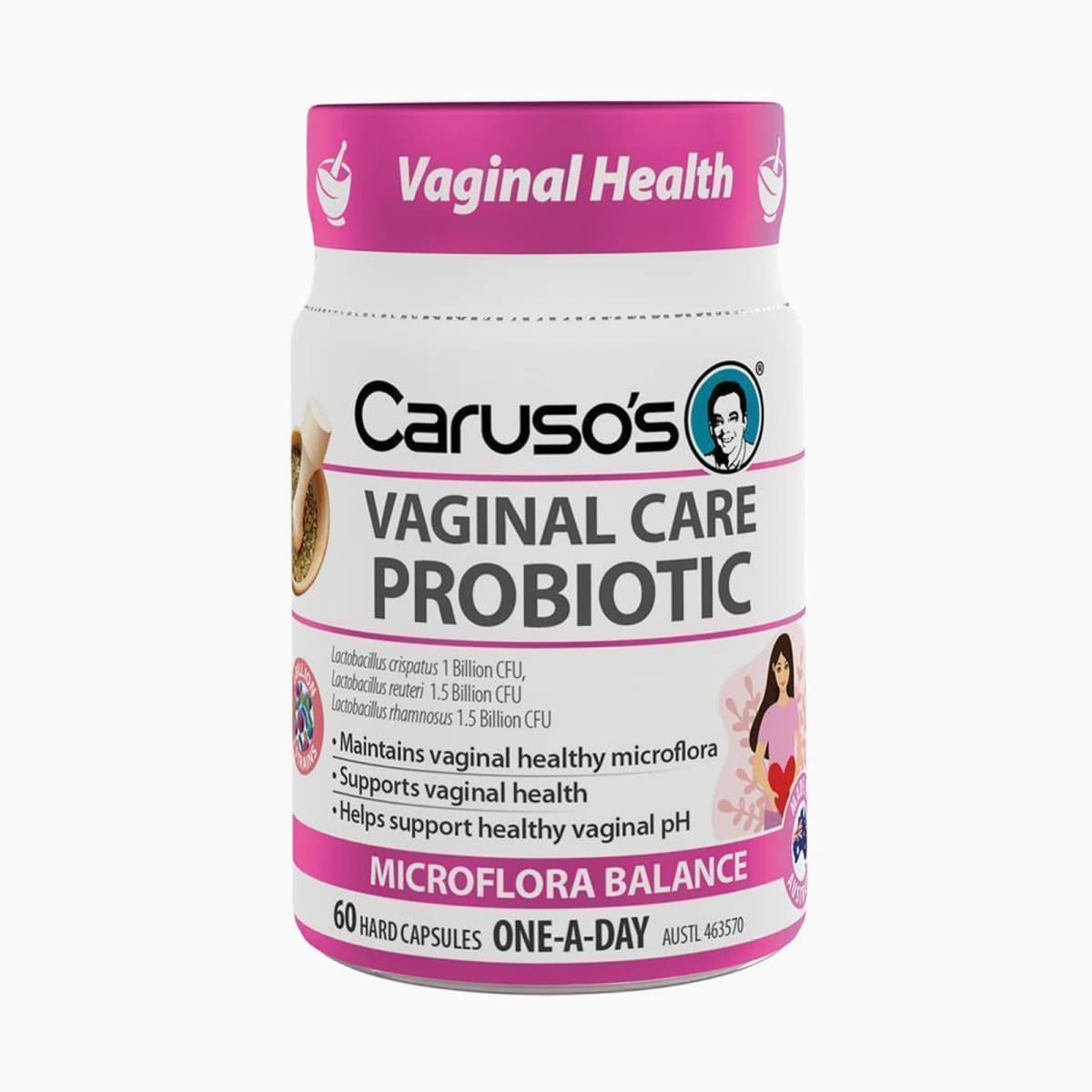 Carusos Probiotic Vaginal Care 60 Capsules