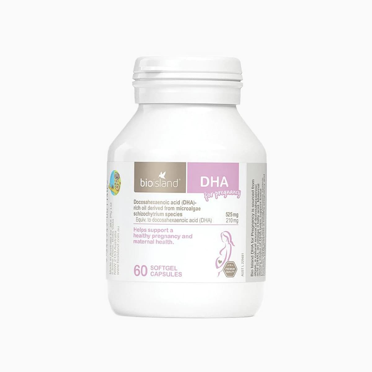 Bio Island DHA for Pregnancy 60 Softgel Capsules
