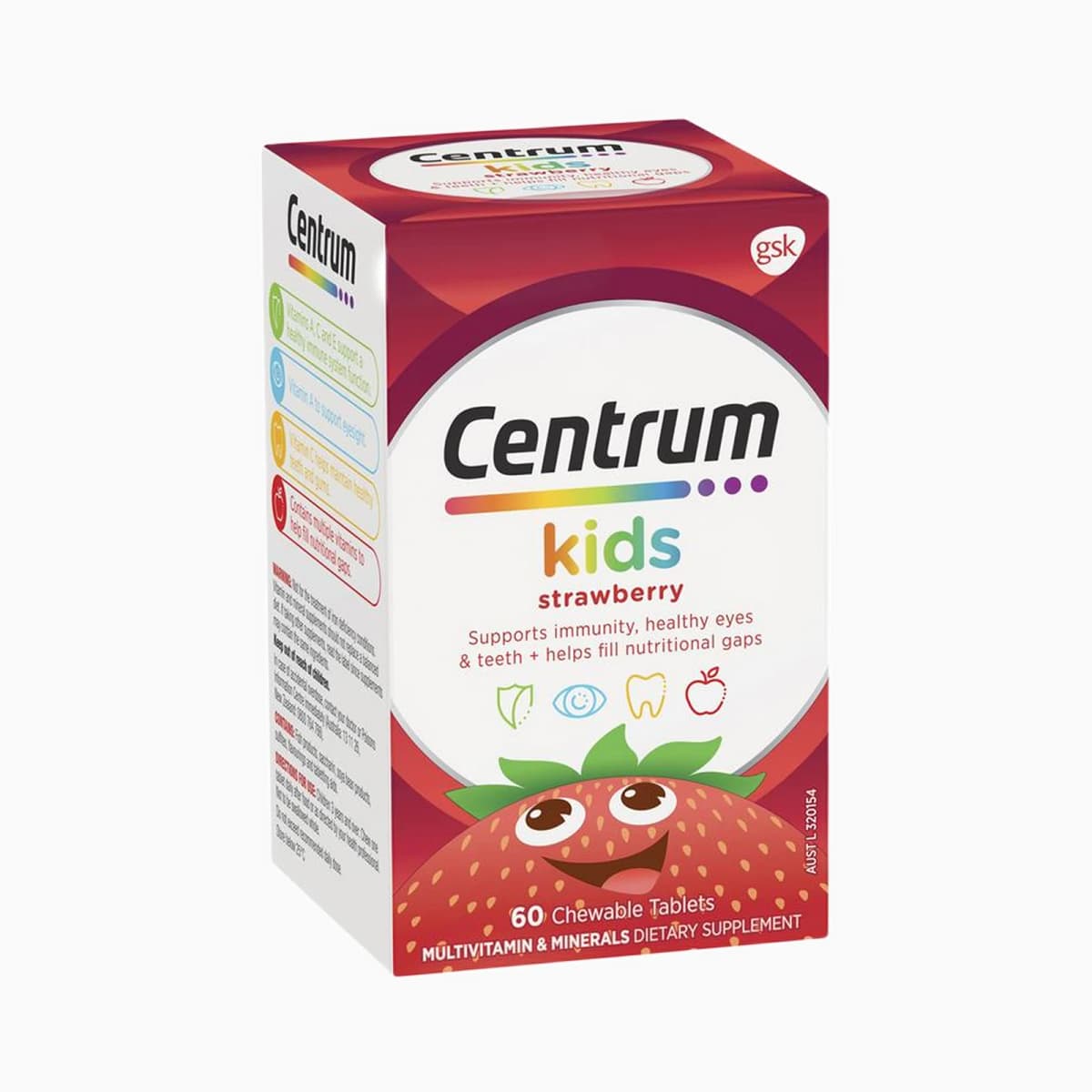 Centrum Kids Strawberry Multivitamin 60 Tablets