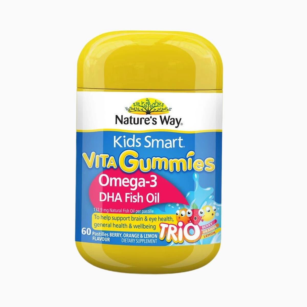 Nature's Way Kids Smart Vita Gummies Omega-3 Fish Oil 60 Pastilles Improved Formula