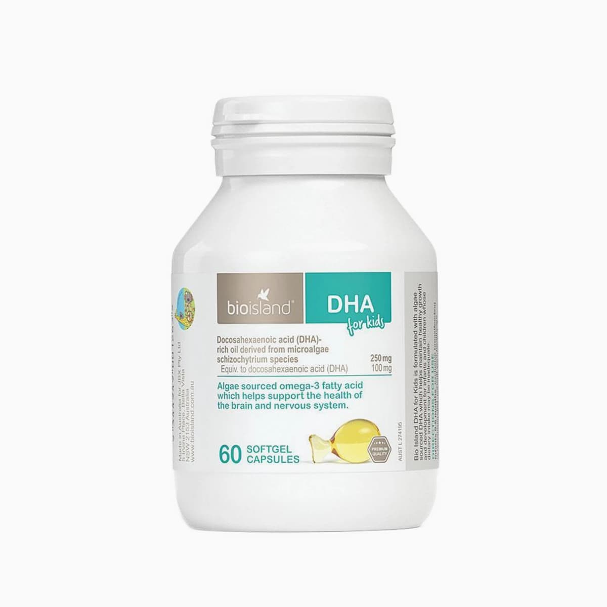 Bio Island DHA Kids 60 Capsules