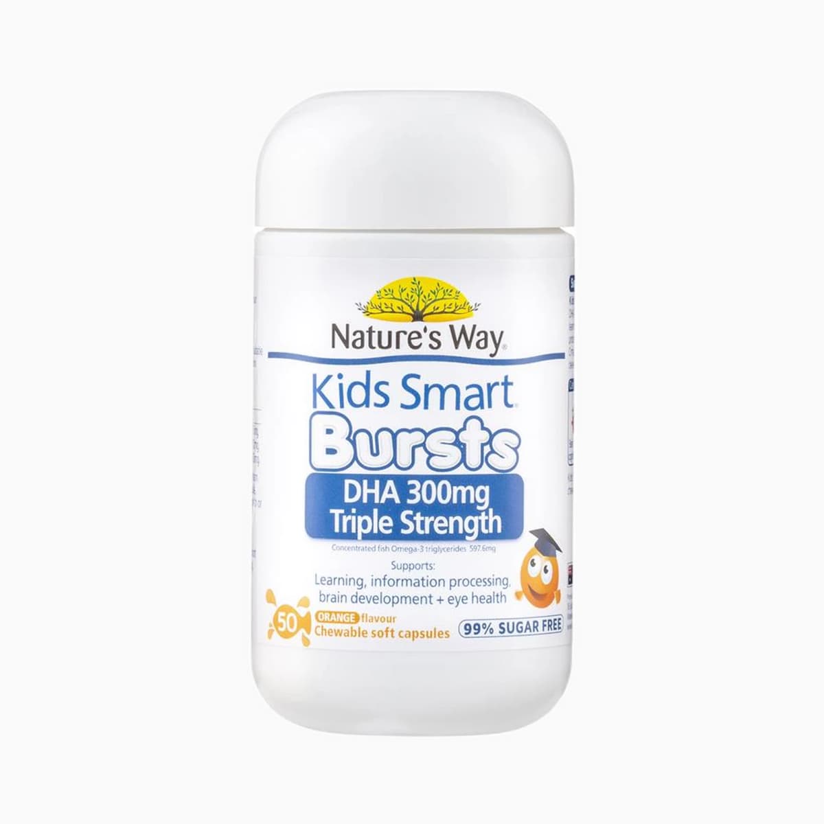 Nature's Way Kids Smart DHA 300mg Triple Strength 50 Soft Capsules