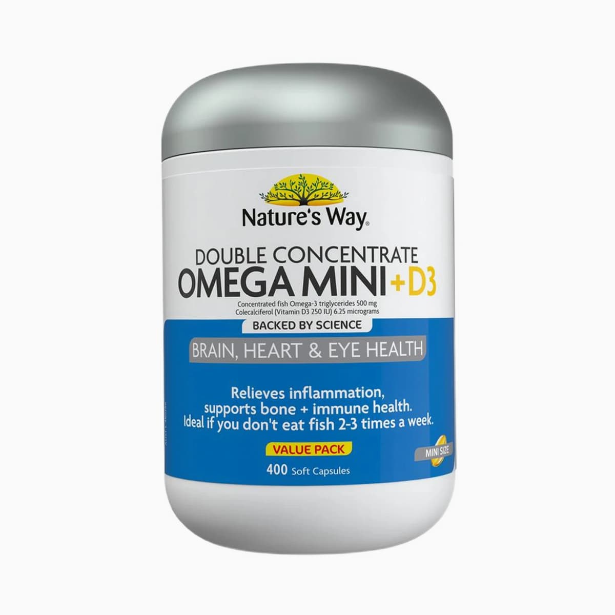 Nature's Way Omega + D3 400 Mini Capsules