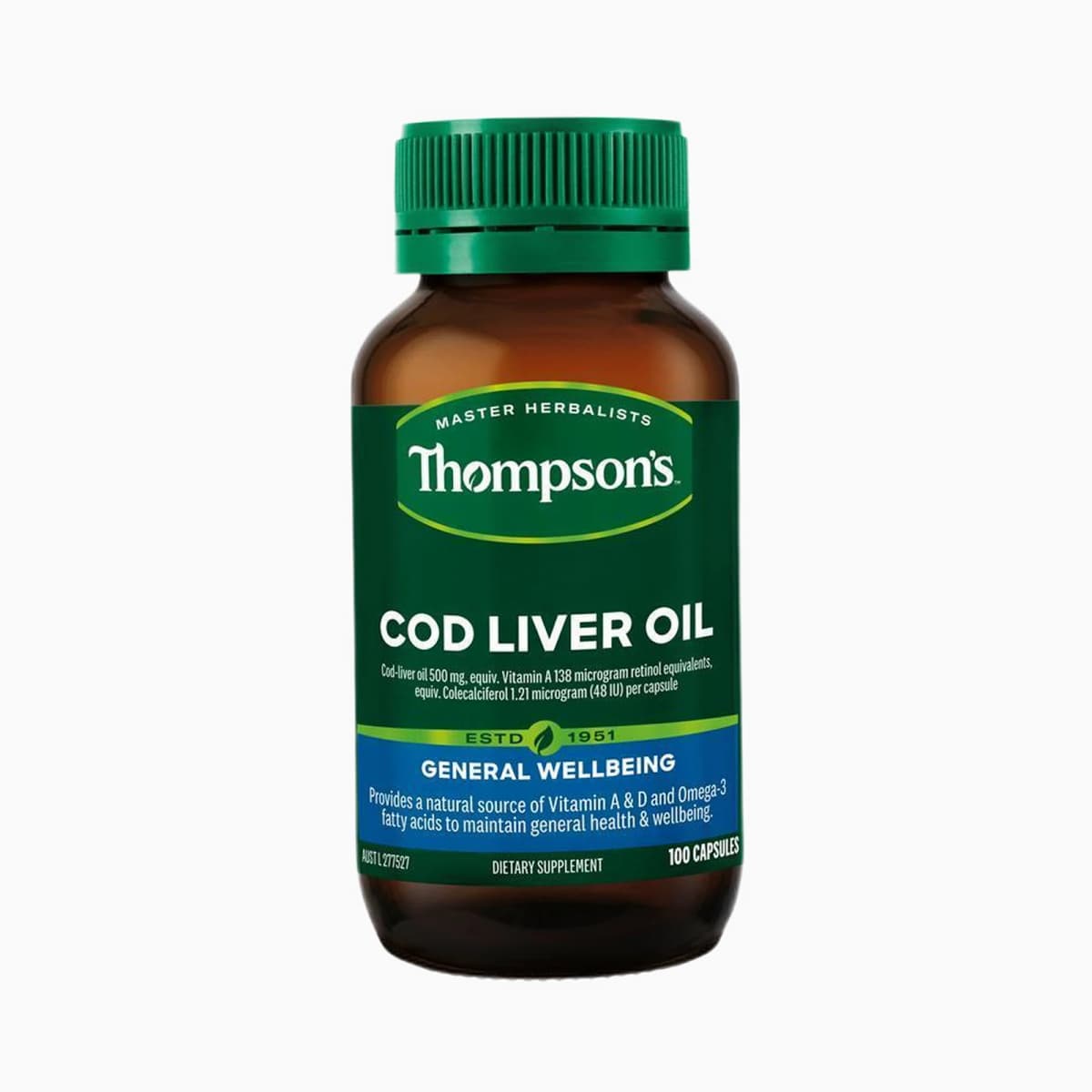 Thompson's Cod Liver Oil 100 Capsules