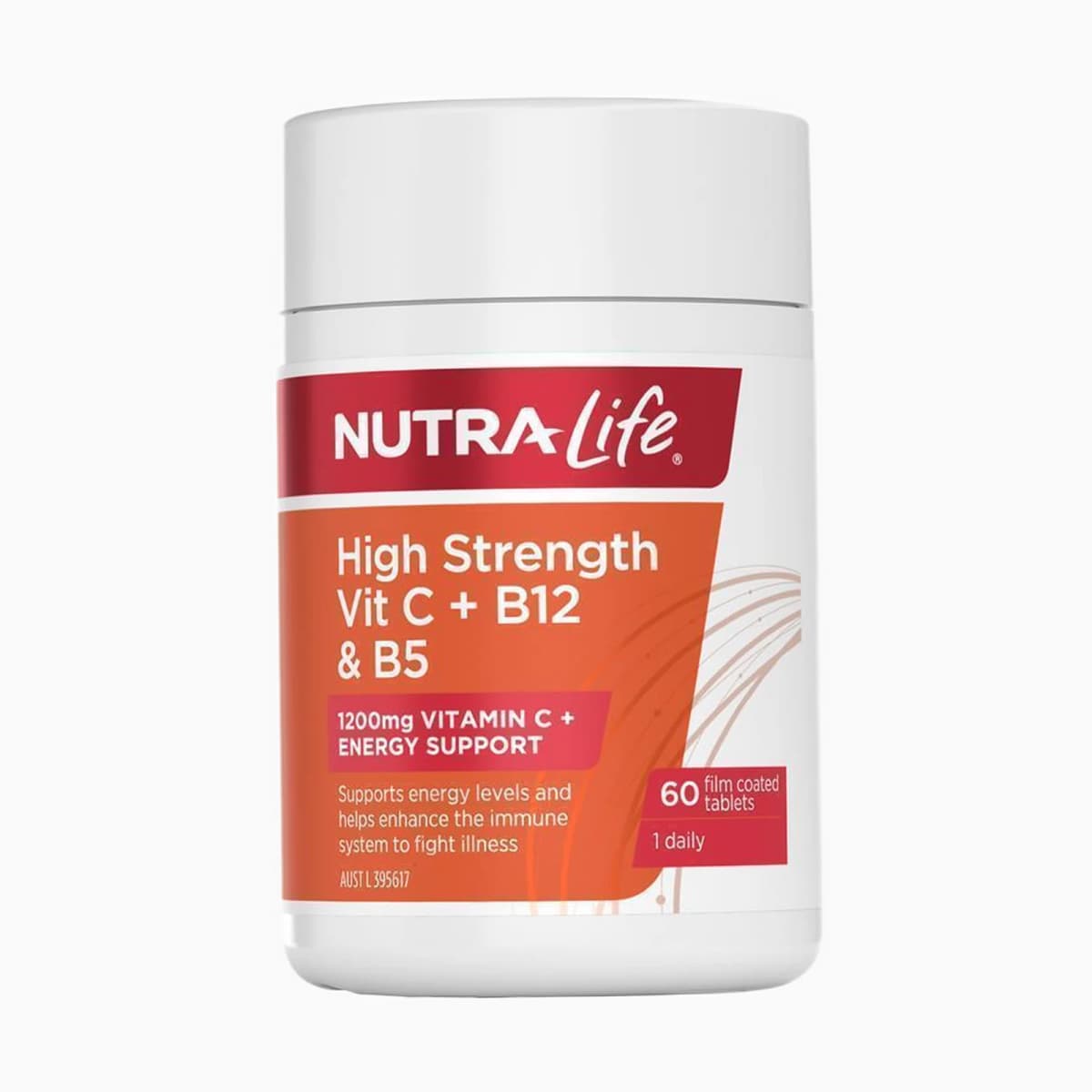 Nutra-Life High Strength Vit C + B12 & B5 60 Tablets