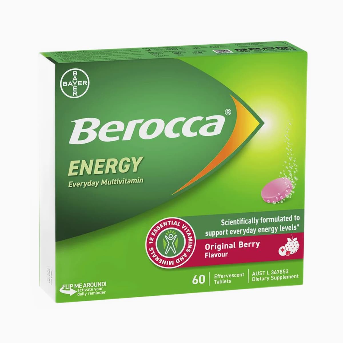 Berocca Energy Original Berry 60 Effervescent Tablets