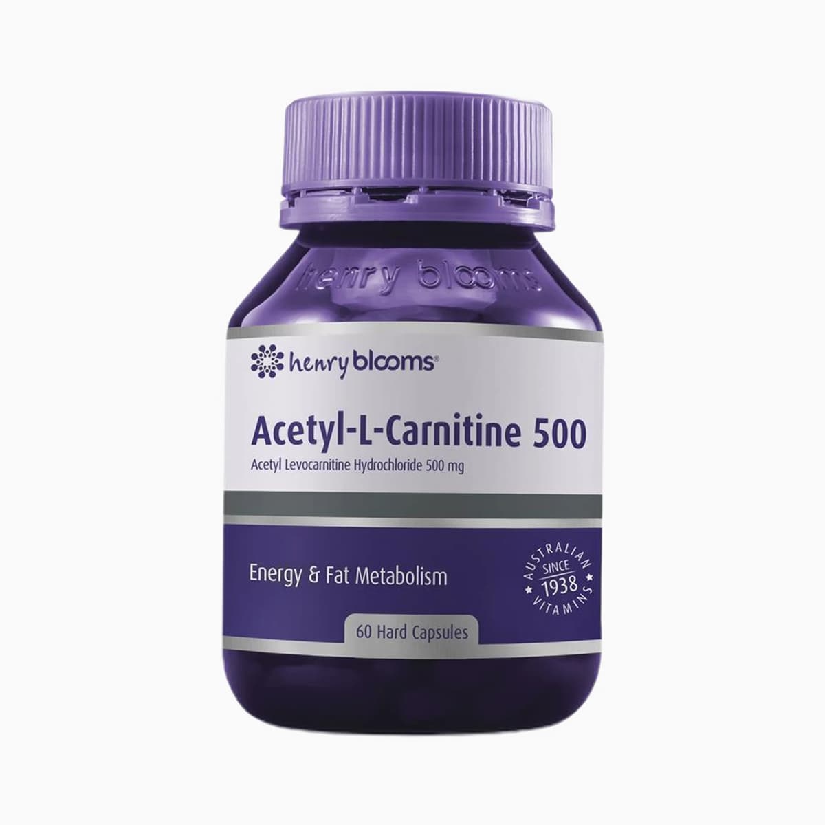 Henry Blooms Acetyl L-Carnitine 500 60 Vege Capsules