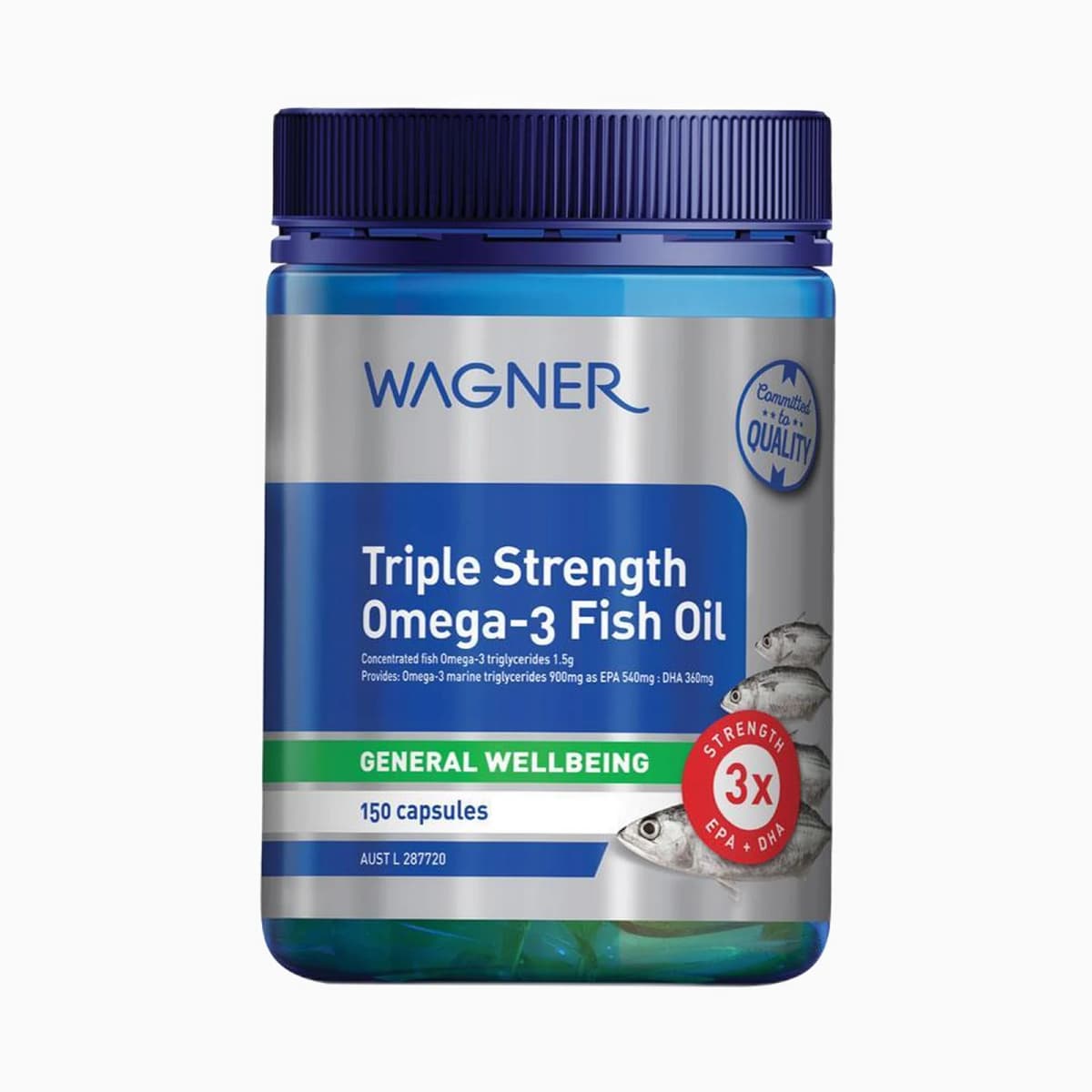 Wagner Triple Strength Omega-3 Fish Oil 150 Capsules