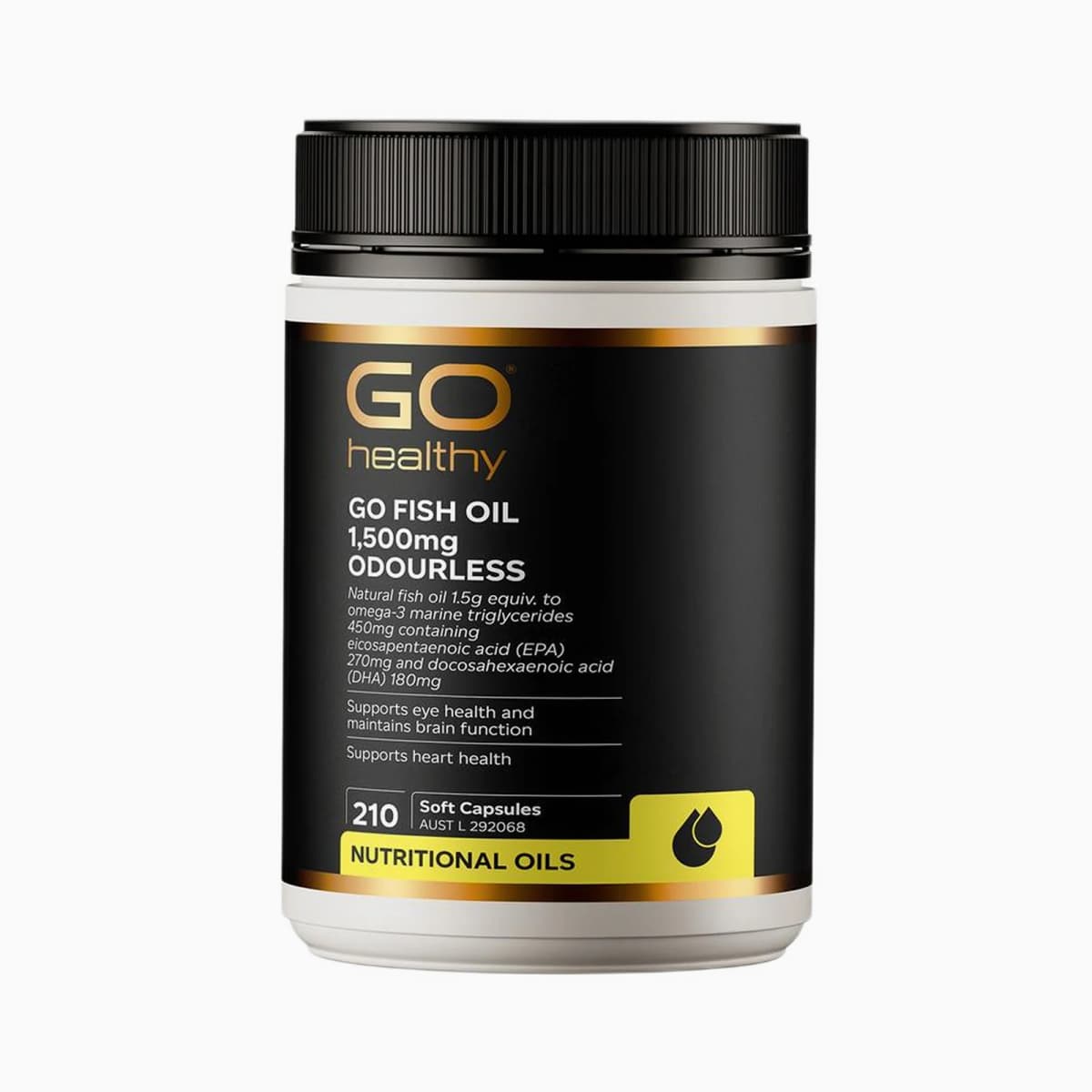 GO Healthy Fish Oil 1500mg Odourless 210 Capsules