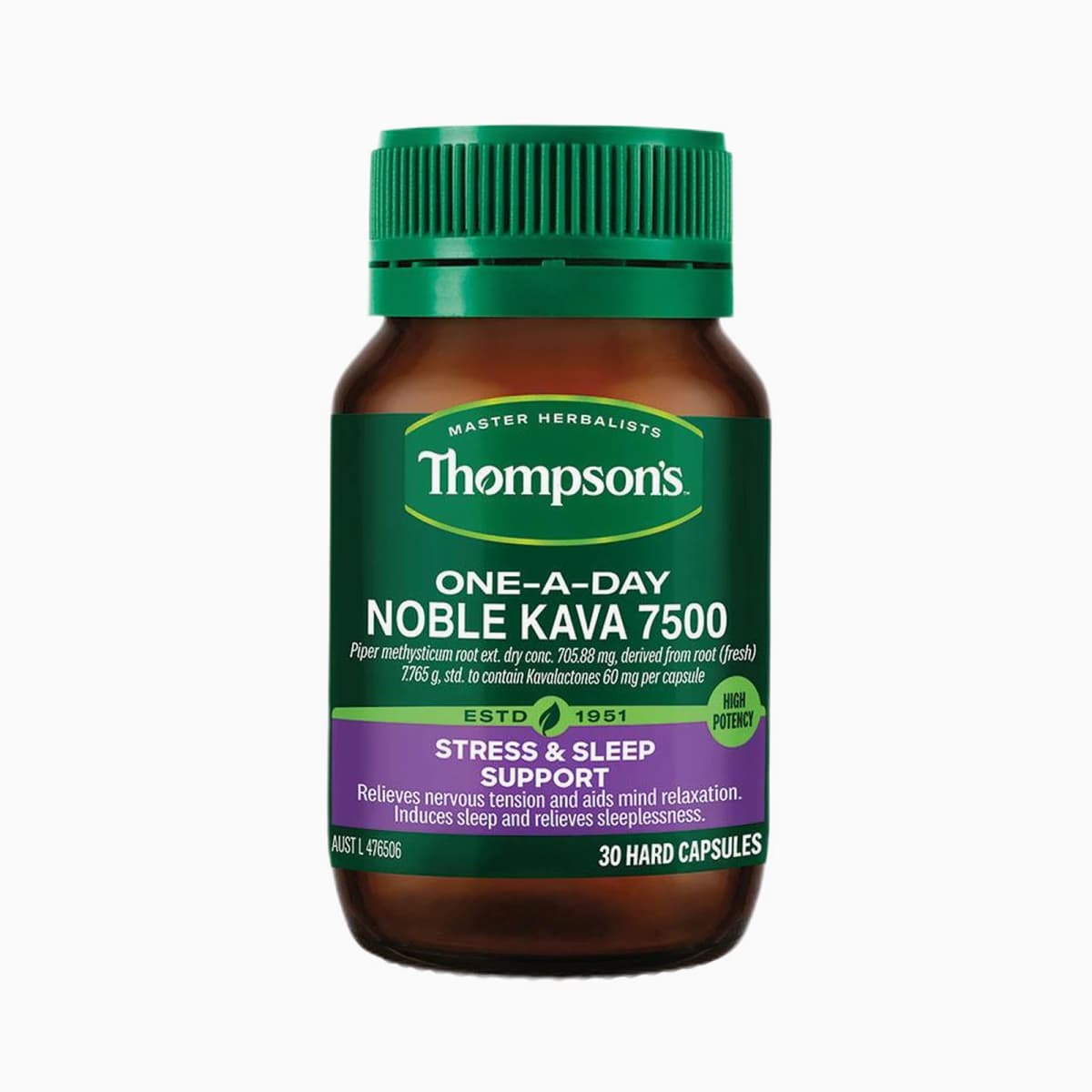 Thompsons One-A-Day Noble Kava 7500 30 Capsules