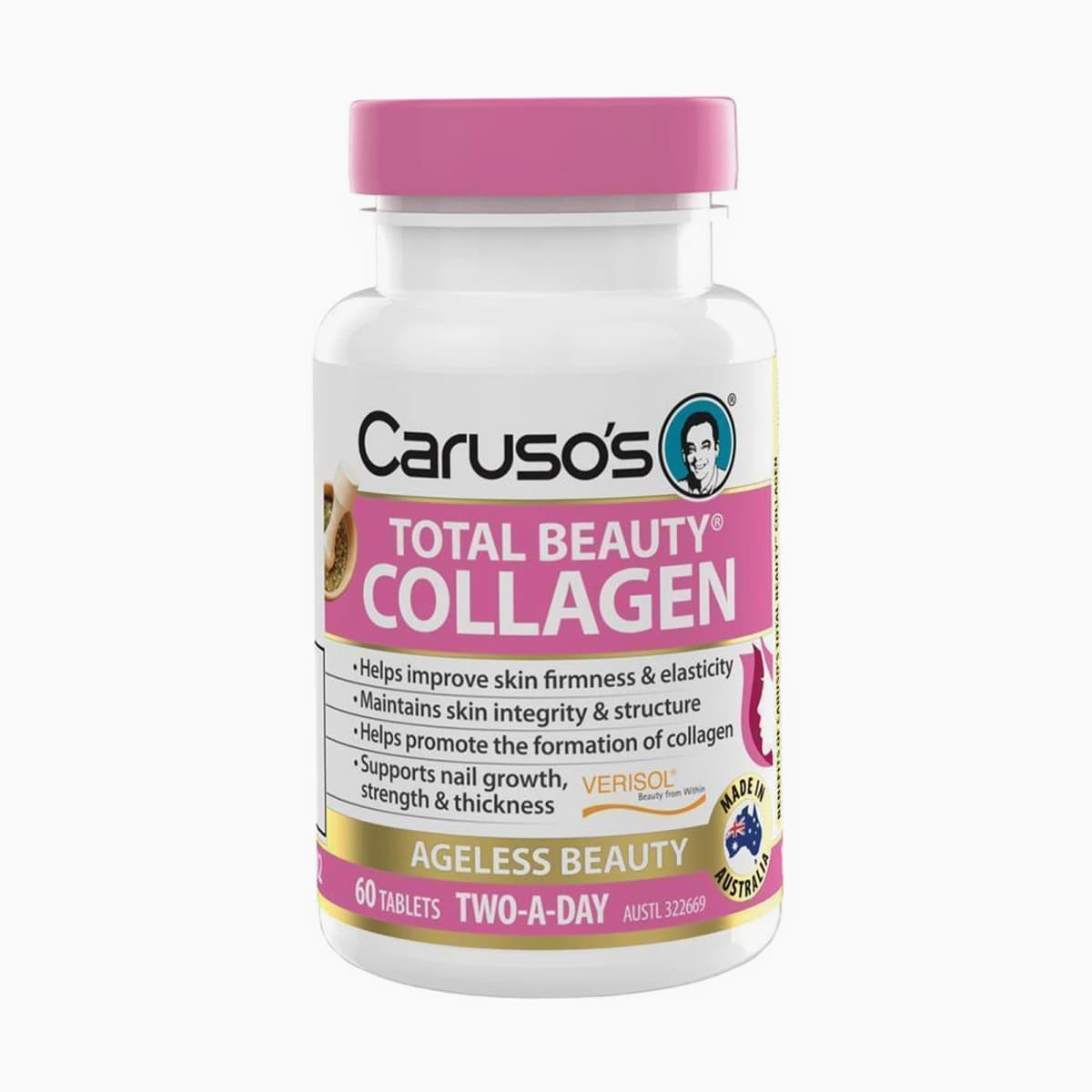 Carusos Total Beauty Collagen 60 Tablets