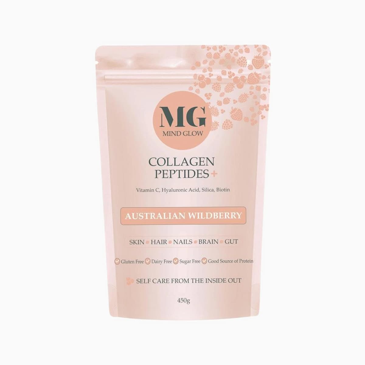 Mind Glow Australian Wildberry Collagen Peptides 450g