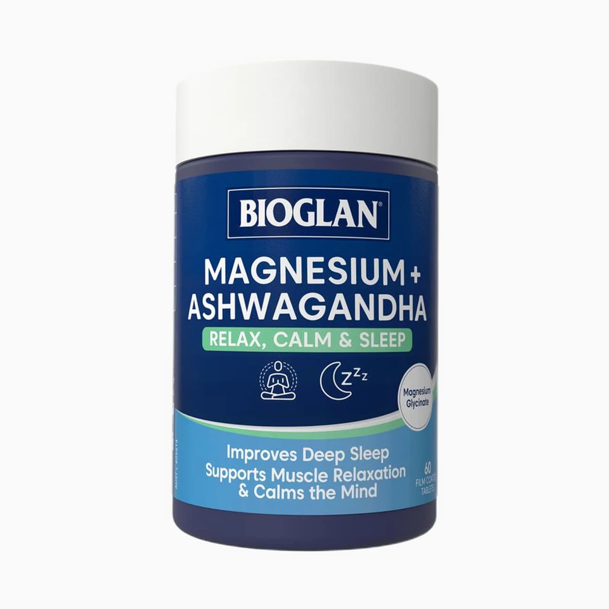Bioglan Magnesium + Ashwagandha Relax Calm & Sleep 60 Tablets