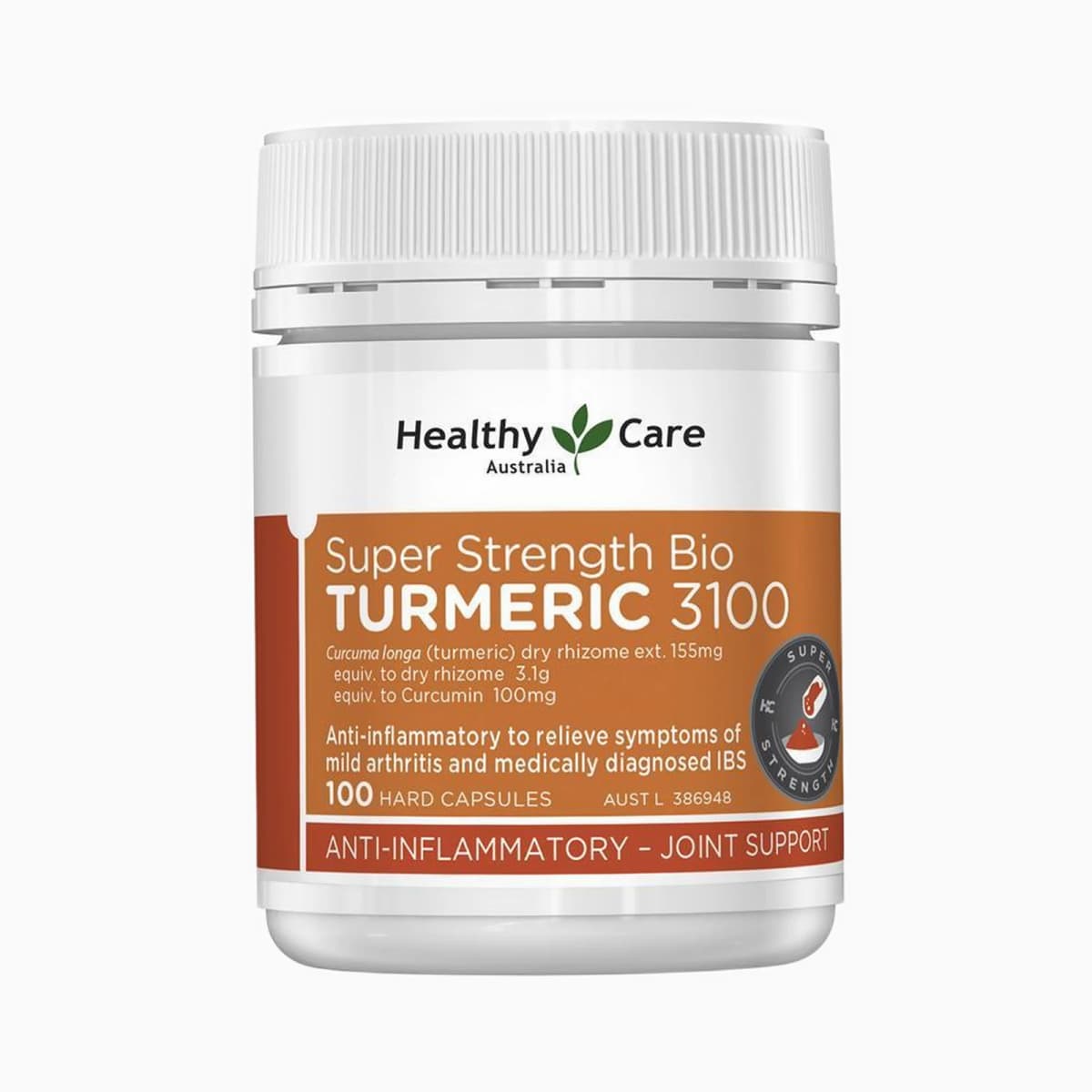 Healthy Care Super Strength Bio Turmeric 3100mg 100 Capsules