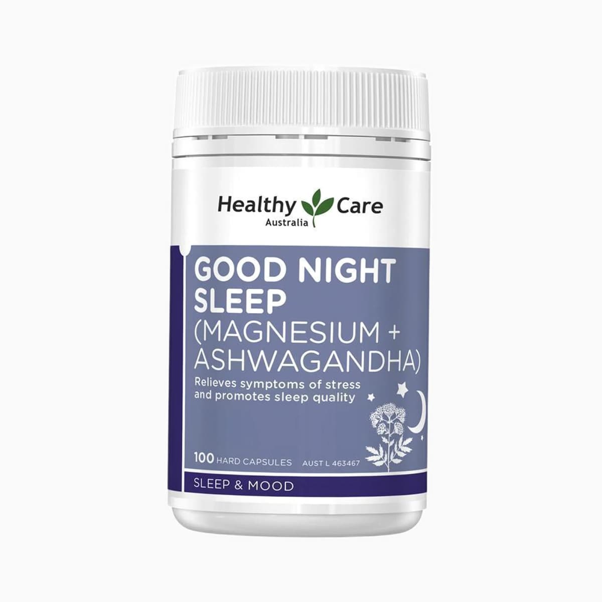 Healthy Care Good Night Sleep with Magnesium + Ashwagandha 100 Capsules