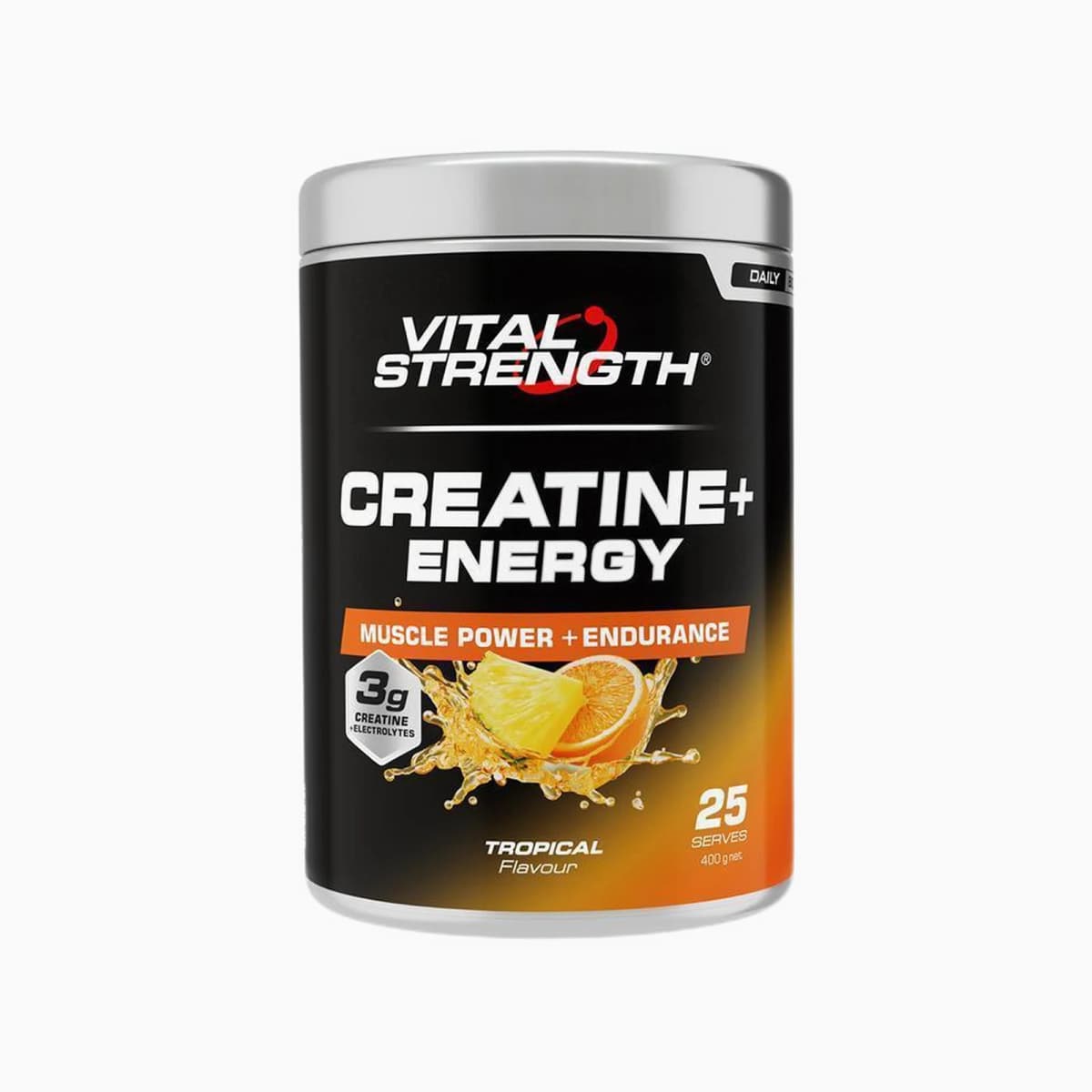VitalStrength Creatine + Energy Tropical 400g